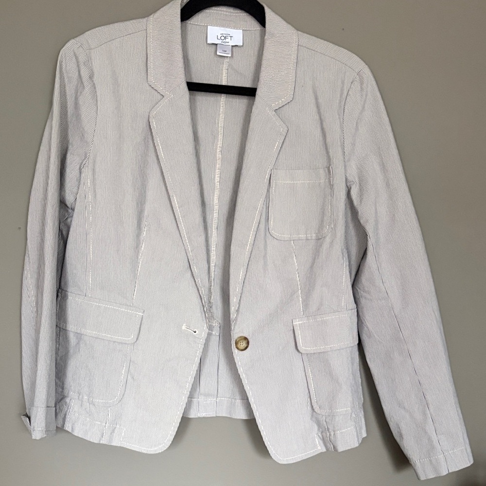 LOFT Women's Light Gray Blazer